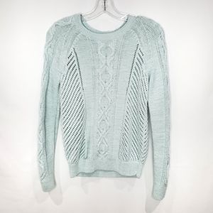 LOFT Cable Knit Heathered Sweater